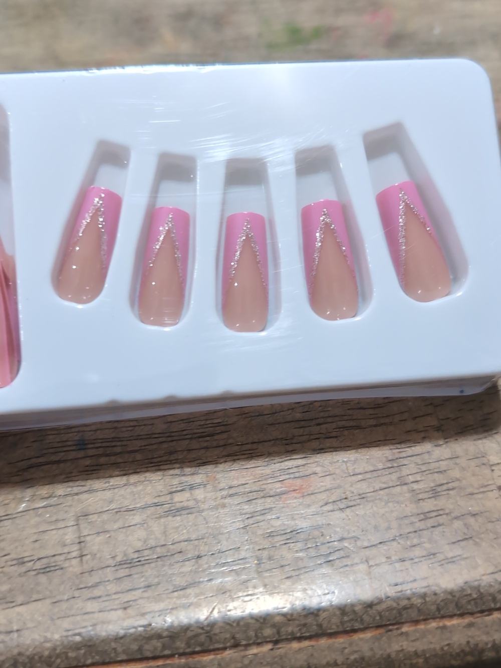 NEW ! Lot Of 3 Packs False Faux Nails Stick On *BINK - Picture 4 of 5